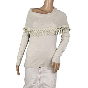 Anthropologie Angel Of the North Sweater Tassel Cowl Neck